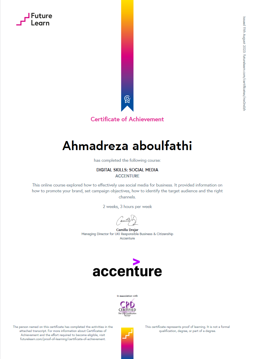 Certificate of Achievement - digital-skills-social